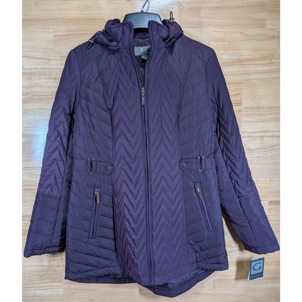 Gallery New York Women's Quilted Jacket S‎ NWT Blackberry Purple